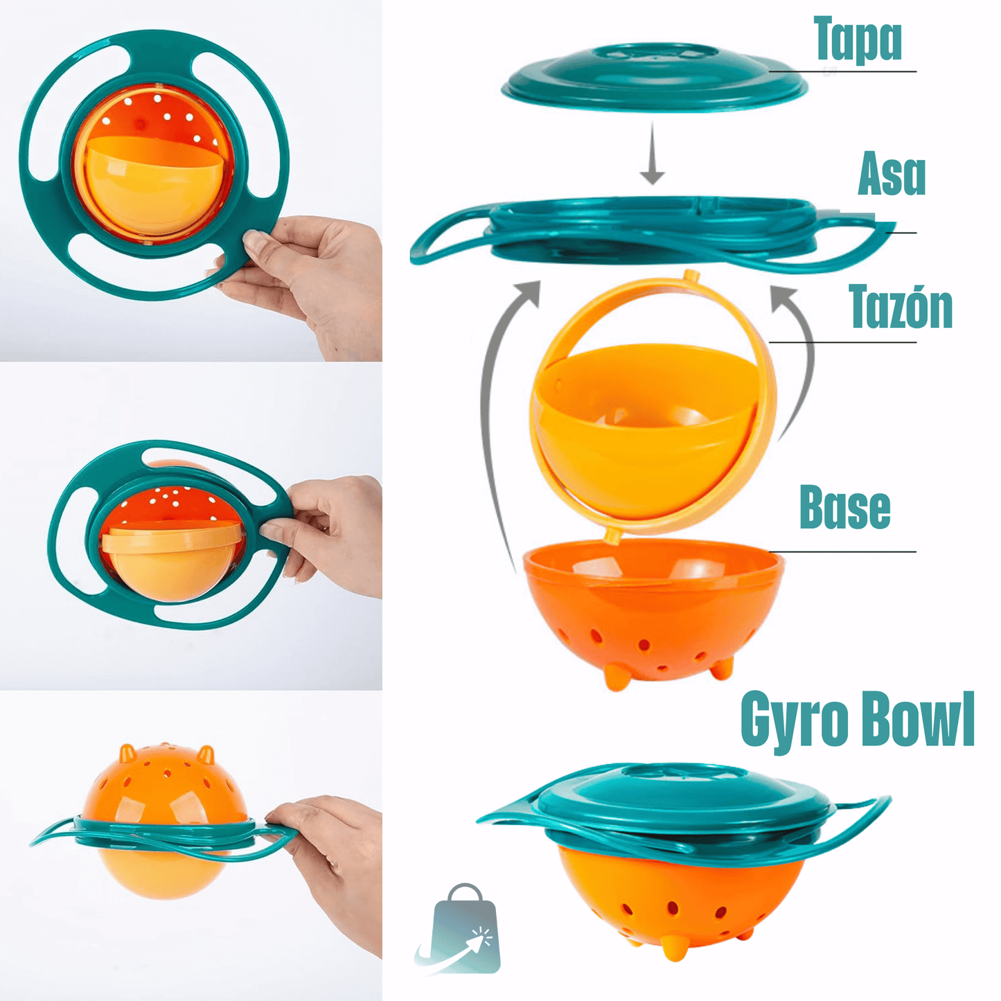 Gyro Bowl 360° Plato Antiderrame