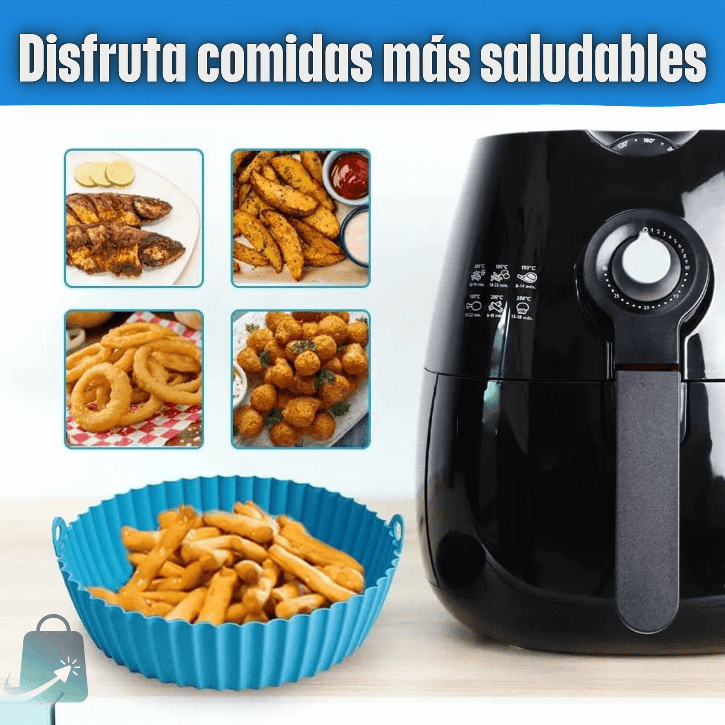 Pack 6 Eco Moldes de Silicona para Freidora de Aire