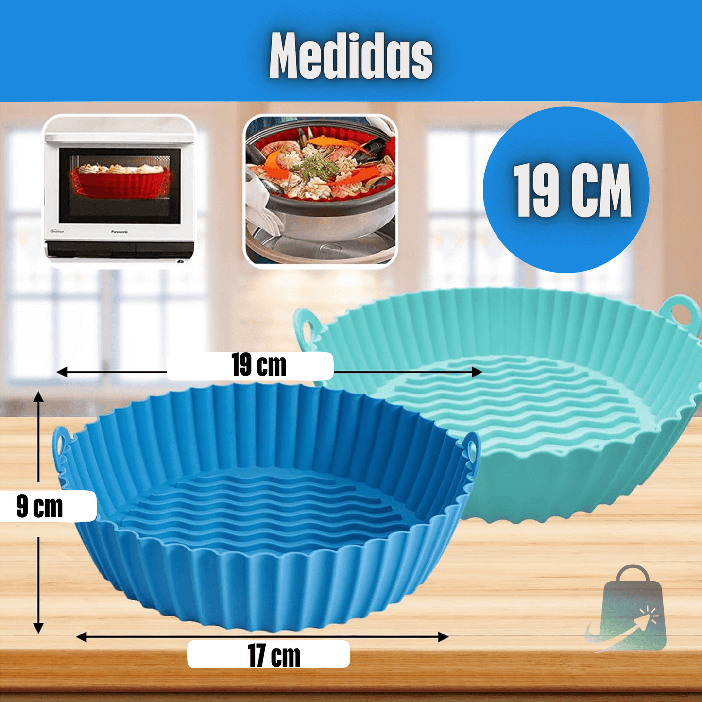 Pack 2 Eco Moldes de Silicona para Freidora de Aire